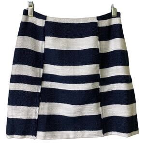 Ann Taylor Loft Size‎ 0 Petite Academia Navy and White Stripe  Skirt (2459)